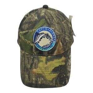 Mossy Oak Catch A Dream Patch Camo Tuck Strap Cap Trucker Hunter Fishing Hat NEW